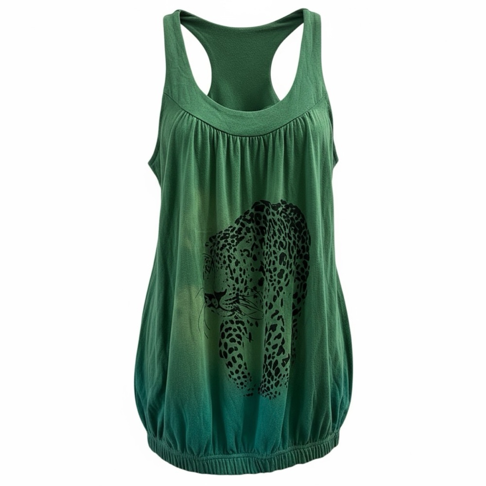 Green Leopard Print Women's  dress